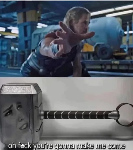 Thor and mjolnir - meme