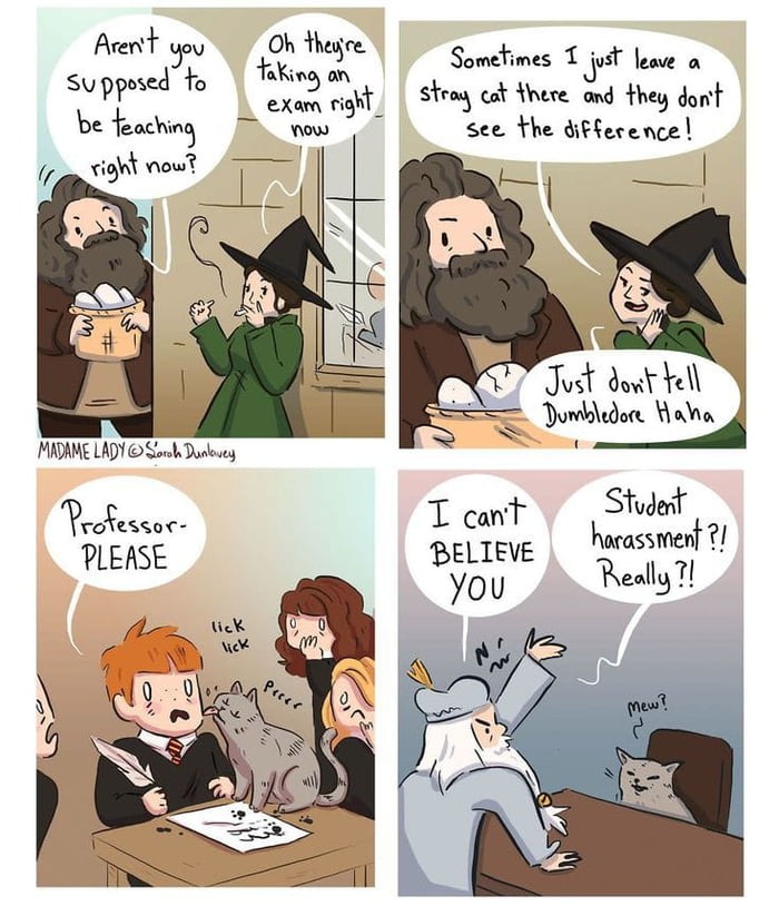 „I can‘t believe you. Student harassment? Really?“ said Dumbledore calmly - meme