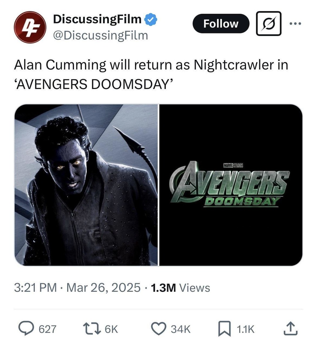 Nightcrawler returning like he never left - meme