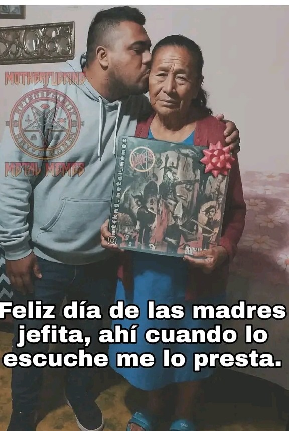 Metaleros en el dia de la madre - meme