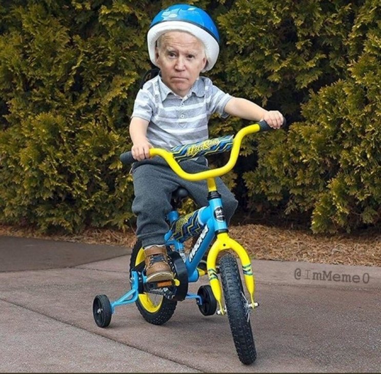 Big Boy Biden Rides Bike - meme