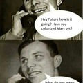 Neil Armstrong calling the future