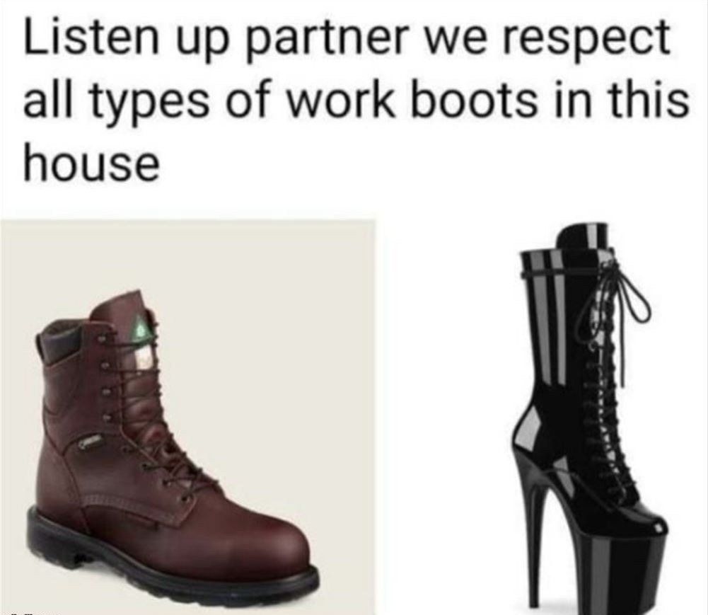 who wears the boots in this household? - meme