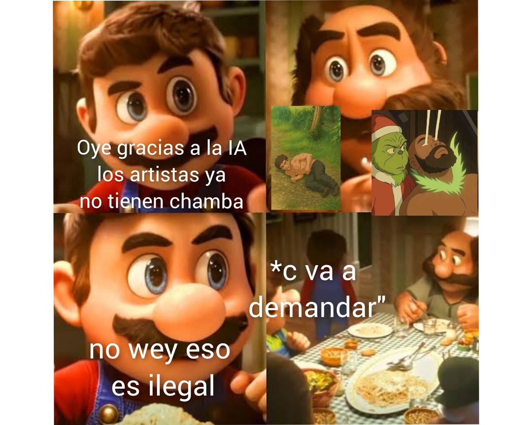 La IA está aprendiendo de studio ghibli - meme