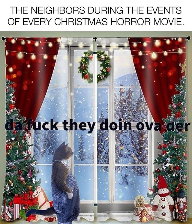 Christmas horror movie meme