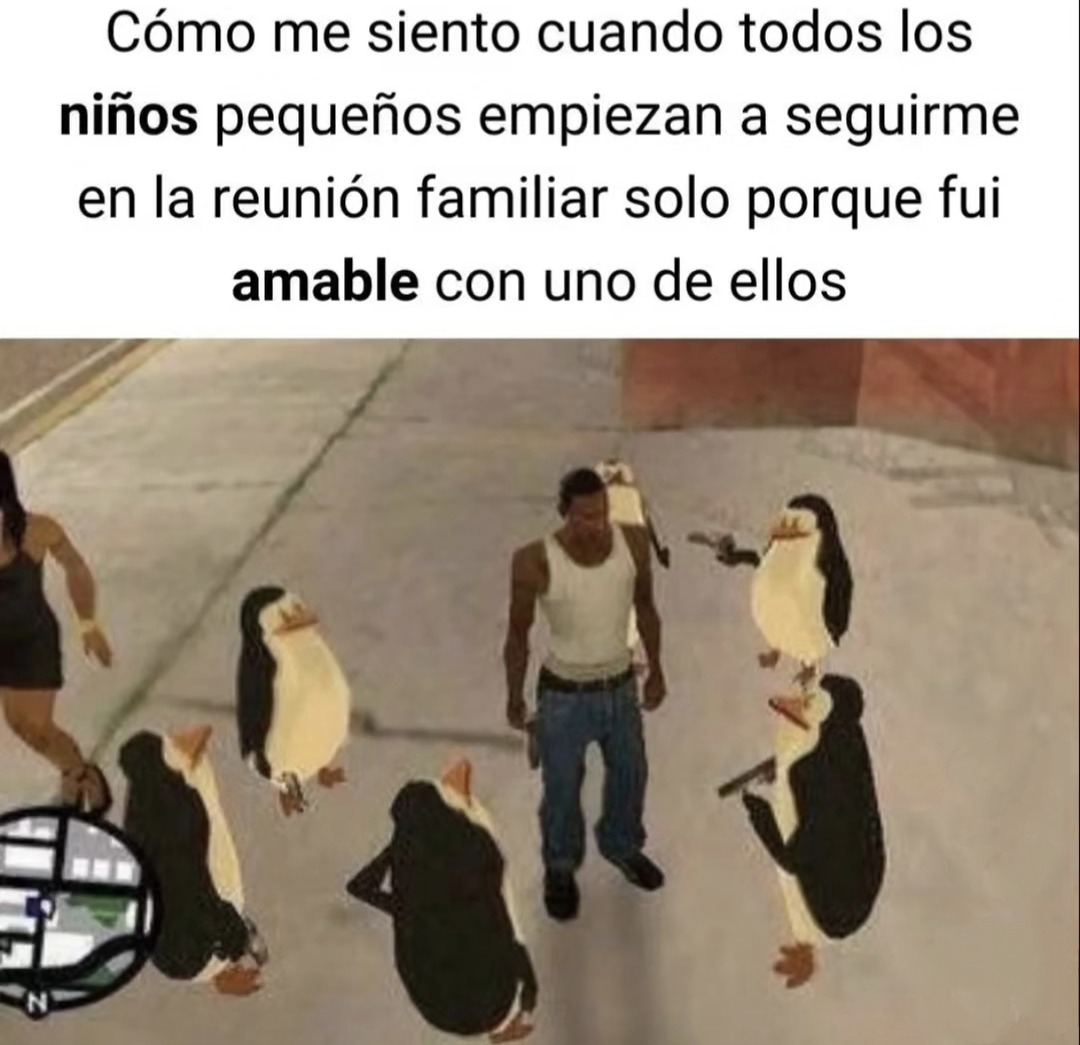 Fui amable con un niño y ahora soy el líder de toda la tropa infantil - meme