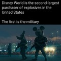 Disney World is the second-largest purchaser of explosives in the United States