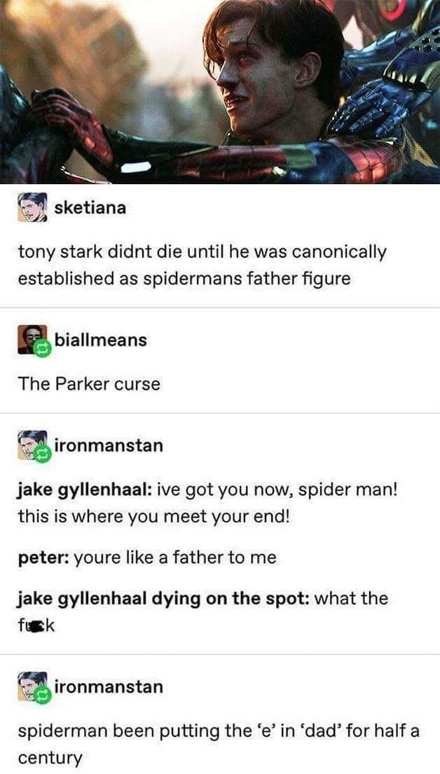 Spider-Man's real power is giving men dad issues - meme