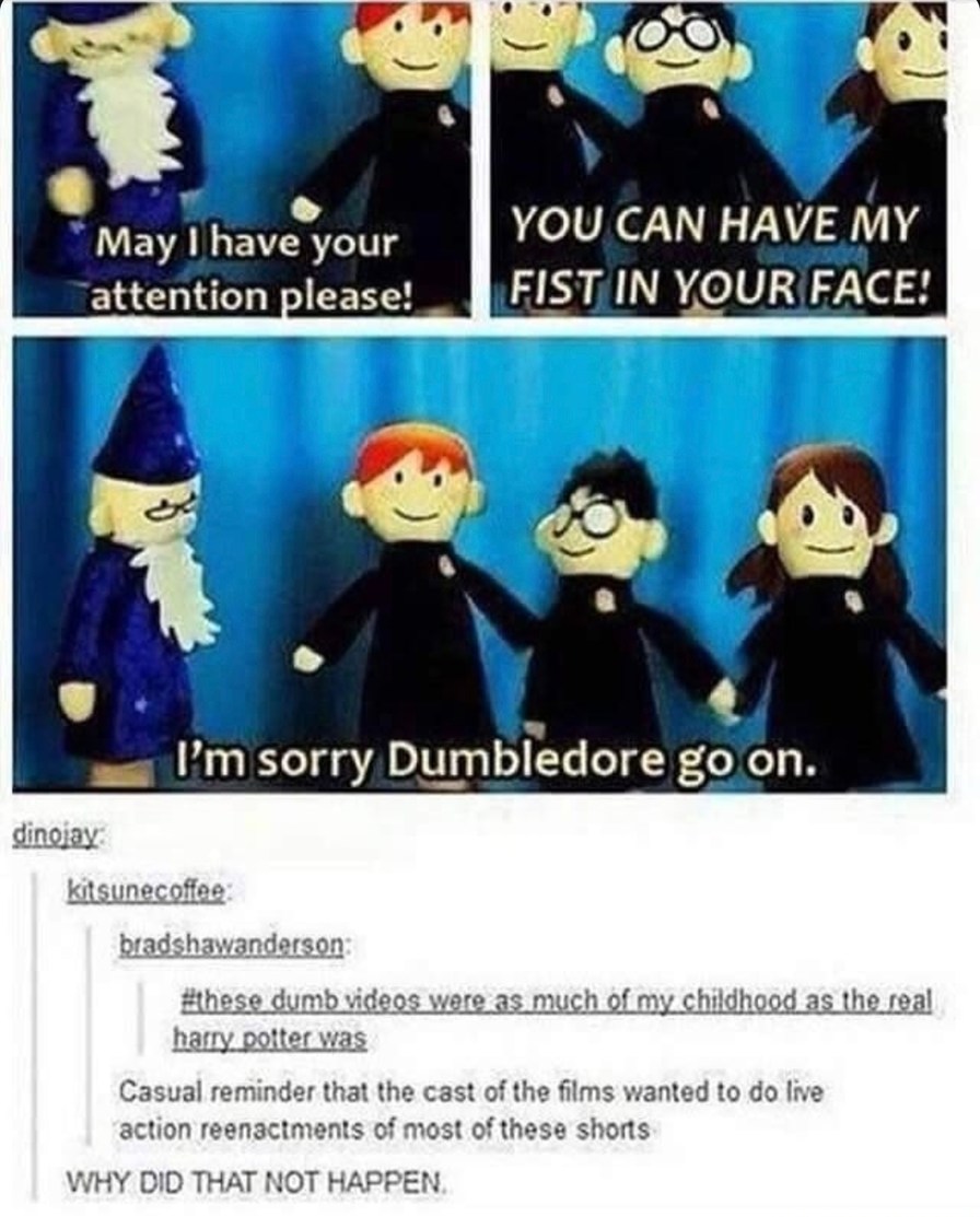 Sorry Dumbledore, I’m busy fistfighting in the audience - meme
