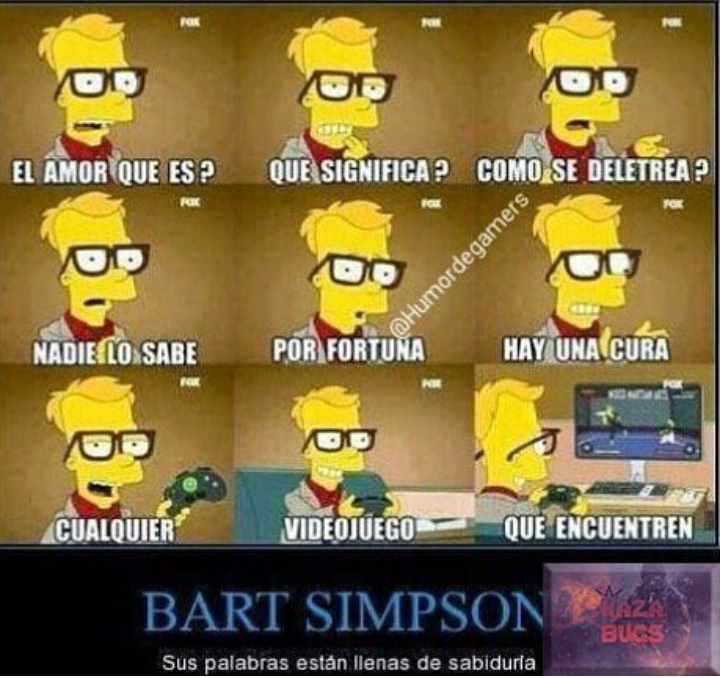 Bart simnpson con sus consejos - meme