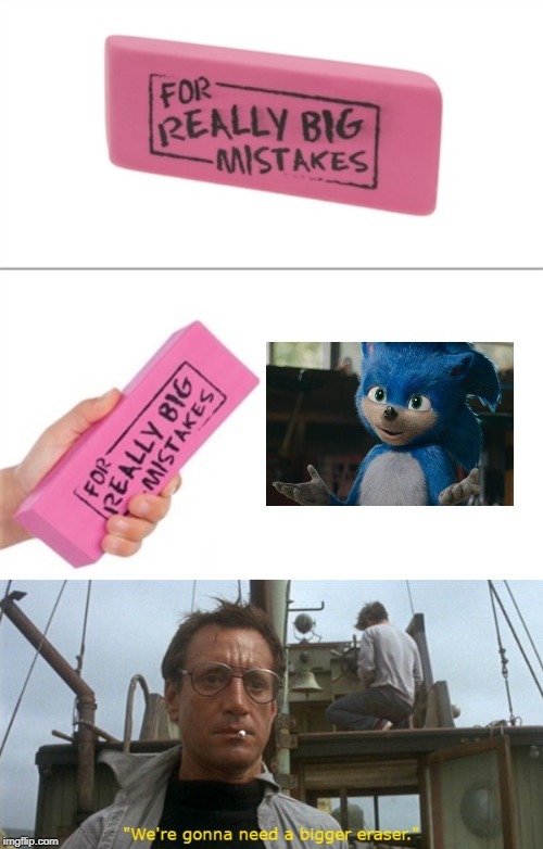 The teeth on sonic look terrible  - meme