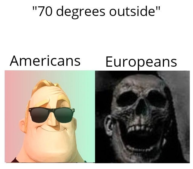 70 degrees outside - meme