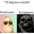 70 degrees outside