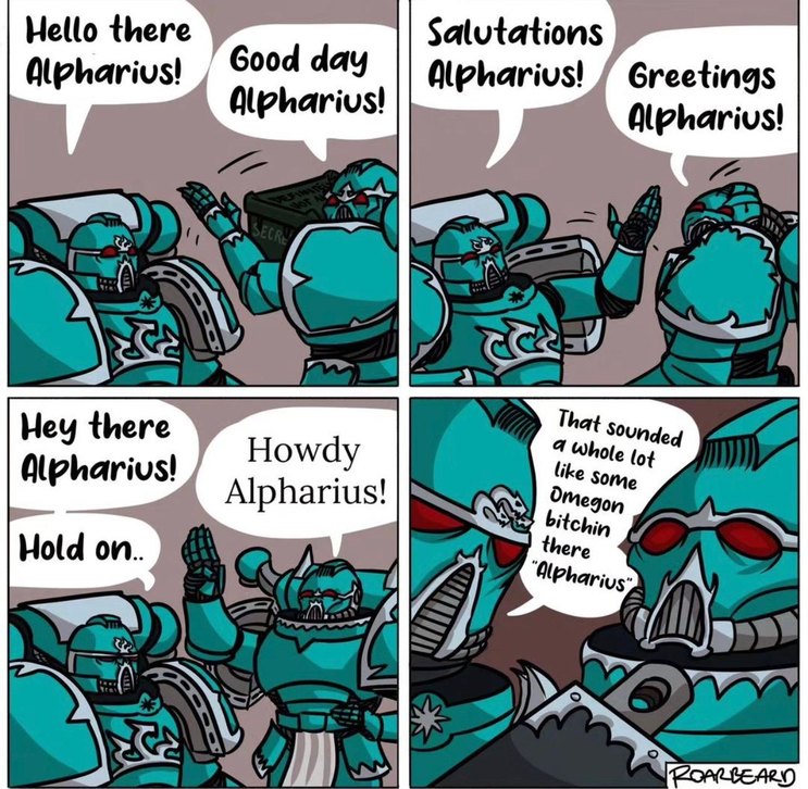 Alpharius comic by ROARBEARD - meme