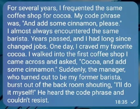 Wholesome coffee story - meme