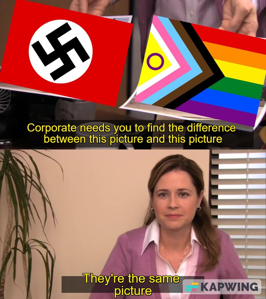 Both have gestapo monitoring people that spoke ill against them - meme