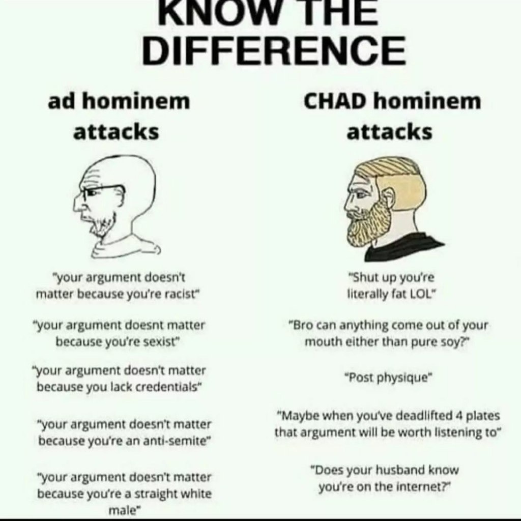 dongs in a hominem - meme