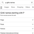 Nombres de chicas que empiezan con p