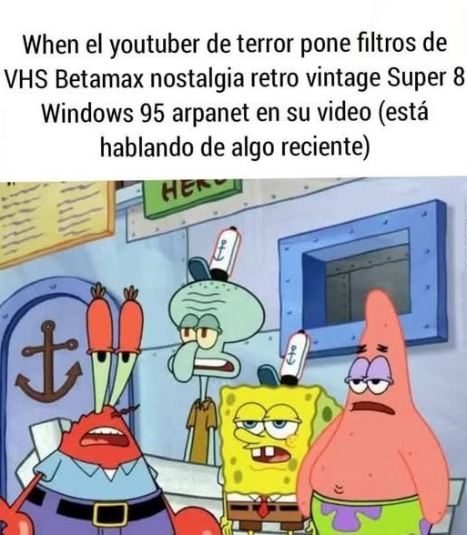 El youtuber de terror en su fase vintage: VHS, Betamax y Windows 95 - meme