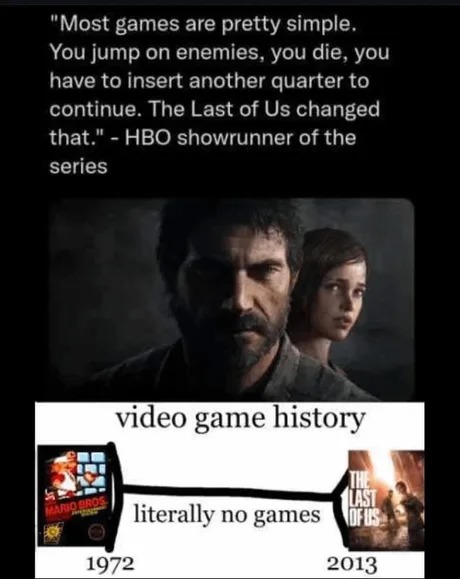 The Last of Us changed gaming - meme