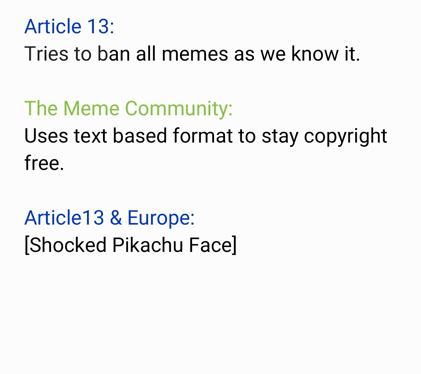 Article 13 Safe meme
