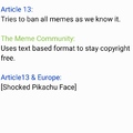 Article 13 Safe meme