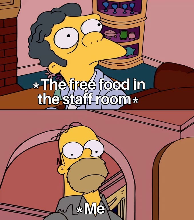I cannot resist free food - meme